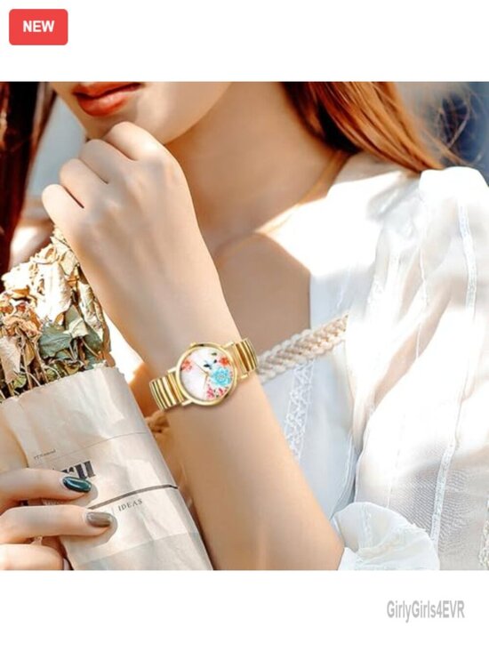 Vintage Floral Elastic Stretch Band Watch - Analog Quartz Casual Ladies main image 6